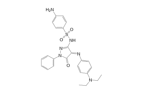 N1-{4-[p-(diethylamino)phenylimino]-5-oxo-1-phenyl-2-pyrazolin-3-yl}sulfanilamide
