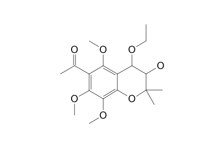 LEPTIN-H;3-HYDROXY-4-ETHOXY-5,7,8-TRIMETHOXY-6-ACETYL-2,2-DIMETHYLCHROMAN