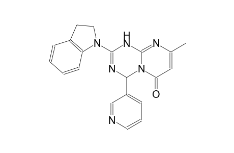 6H-pyrimido[1,2-a][1,3,5]triazin-6-one, 2-(2,3-dihydro-1H-indol-1-yl)-1,4-dihydro-8-methyl-4-(3-pyridinyl)-