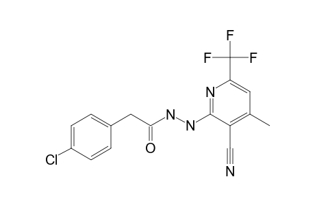 2-(4-chlorophenyl)-N'-[3-cyano-4-methyl-6-(trifluoromethyl)pyridin-2-yl]acetohydrazide
