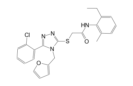 2-{[5-(2-chlorophenyl)-4-(2-furylmethyl)-4H-1,2,4-triazol-3-yl]sulfanyl}-N-(2-ethyl-6-methylphenyl)acetamide