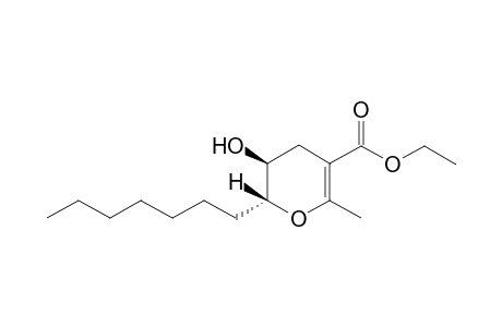 (5S,6R)-6-Heptyl-5-hydroxy-2-methyl-5,6-dihydro-4H-pyran-3-carboxylic acid ethyl ester