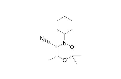 4-Cyclohexyl-2,2,6-trimethyl-[1,3,4]dioxazinane-5-carbonitrile