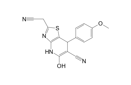 2-(Cyanomethyl)-5-hydroxy-7-(4-methoxyphenyl)-4,7-dihydrothiazolo[4,5-b]pyridine-6-carbonitrile