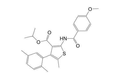 isopropyl 4-(2,5-dimethylphenyl)-2-[(4-methoxybenzoyl)amino]-5-methyl-3-thiophenecarboxylate