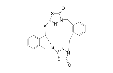 .alpha.,.alpha.'-Bis[(5-oxo-4-(o-1,2-dimethylphenylene)-1,3,4-thiadiazol-2-yl)thio]-o-xylene