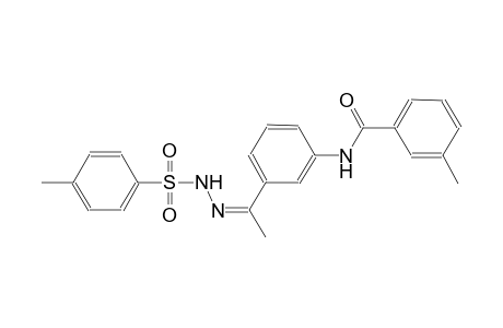 3-methyl-N-(3-{(1Z)-N-[(4-methylphenyl)sulfonyl]ethanehydrazonoyl}phenyl)benzamide