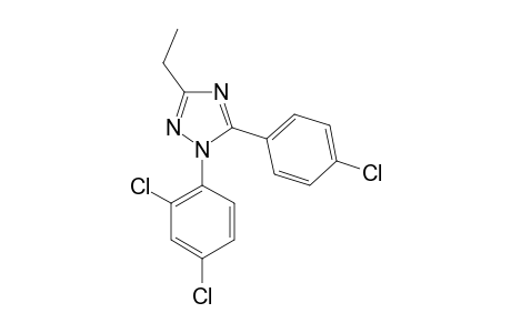 5-(4-CHLOROPHENYL)-1-(2,4-DICHLOROPHENYL)-3-ETHYL-1H-1,2,4-TRIAZOLE