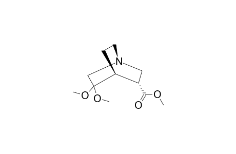 5,5-DIMETHOXY-1-AZABICYCLO-[2.2.2]-OCTANE-3-CARBOXYLIC-ACID-METHYLESTER;ENDO-ISOMER