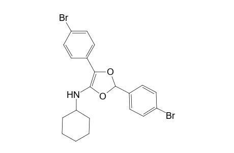 2,5-Bis(4-bromophenyl)-N-cyclohexyl-1,3-dioxol-4-amine