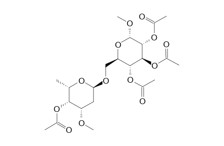 METHYL-4-O-ACETYL-2,6-DIDEOXY-3-O-METHYL-ALPHA-L-LYXO-HEXOPYRANOSYL-(1->6)-2,3,4-TRI-O-ACETYL-ALPHA-D-GLUCOPYRANOSIDE