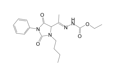Ethyl 2-[1-(3-butyl-2,5-dioxo-1-phenylimidazolidin-4-yl)ethylidene]hydrazinecarboxylate