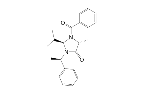 (2S,5R,1'R)-1-Benzoyl-2-isopropyl-5-methyl-3-(.alpha.-methylbenzyl)-1,3-imidazolidin-4-one
