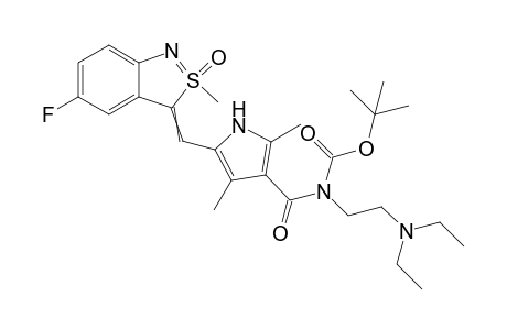 (E/Z)-tert-Butyl-(2-diethylaminoethyl)-{5-[5-fluoro-2-methyl-2-oxido-3H-2lambda4-benzo[c]isothiazol-3-ylidenemethyl]-2,4-dimethyl-1H-pyrrole-3-carbonyl}carbamate