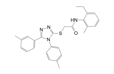 N-(2-ethyl-6-methylphenyl)-2-{[5-(3-methylphenyl)-4-(4-methylphenyl)-4H-1,2,4-triazol-3-yl]sulfanyl}acetamide