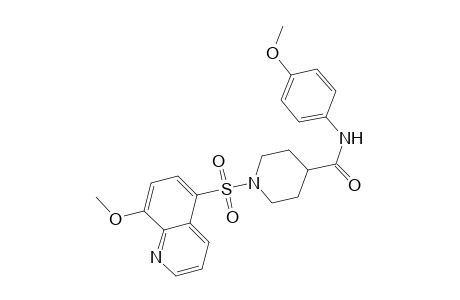 N-(4-methoxyphenyl)-1-(8-methoxyquinolin-5-yl)sulfonyl-piperidine-4-carboxamide