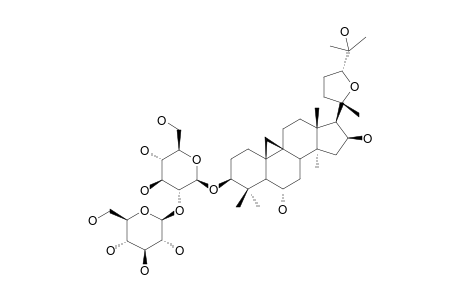 SIEBEROSIDE-II;CYCLOGALAGENIN-3-O-BETA-D-GLUCOPYRANOSYL-(1->2)-BETA-D-GLUCOPYRANOSIDE;20(S),24(R)-EPOXY-9-BETA,19-CYCLOLANOSTAN-3-BETA,6-ALPHA,16-B