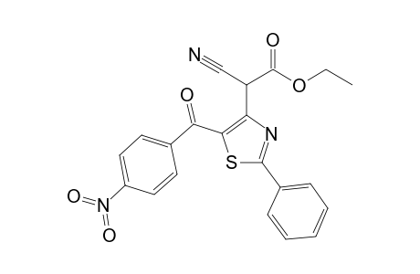 2-cyano-2-[5-(4-nitrobenzoyl)-2-phenyl-thiazol-4-yl]acetic acid ethyl ester