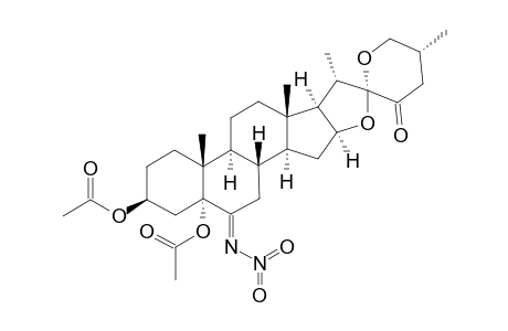 ANTI-(25R)-3-BETA,5-ALPHA-DIACETOXY-6-NITROIMIN-5-ALPHA-SPIROSTAN-23-ONE