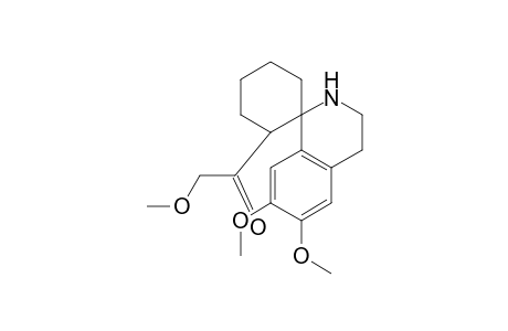 Spiro[cyclohexane-1,1'(2'H)-isoquinoline]-2-methanol, 3',4'-dihydro-6',7'-dimethoxy-, acetate (ester), hydrochloride, (1R-cis)-