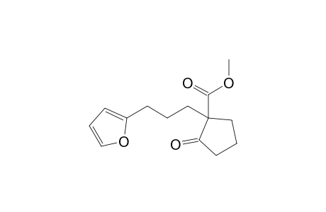 (+-)-Methyl 2-oxo-1-[3-(2-furanyl)propyl]cyclopentanecarboxylate