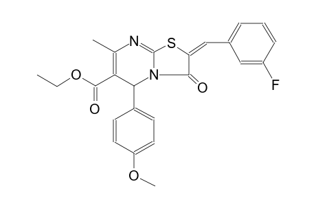 ethyl (2E)-2-(3-fluorobenzylidene)-5-(4-methoxyphenyl)-7-methyl-3-oxo-2,3-dihydro-5H-[1,3]thiazolo[3,2-a]pyrimidine-6-carboxylate