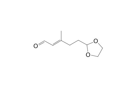 (E)-5-(1,3-Dioxolan-2-yl)-3-methylpent-2-enal