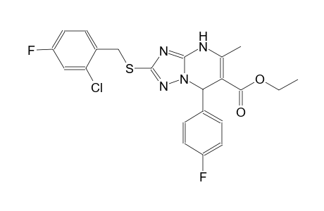 ethyl 2-[(2-chloro-4-fluorobenzyl)sulfanyl]-7-(4-fluorophenyl)-5-methyl-4,7-dihydro[1,2,4]triazolo[1,5-a]pyrimidine-6-carboxylate