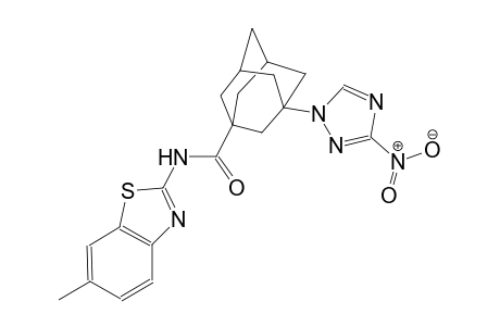 N-(6-methyl-1,3-benzothiazol-2-yl)-3-(3-nitro-1H-1,2,4-triazol-1-yl)-1-adamantanecarboxamide