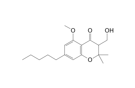 3-(Hydroxymethyl)-5-methoxy-2,2-dimethyl-7-pentylchroman-4-one
