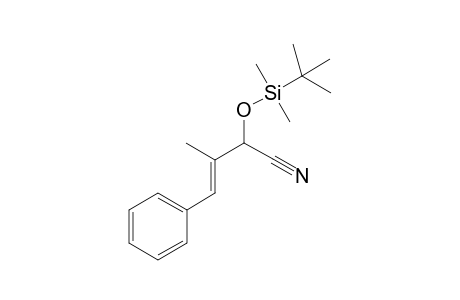 (E)-2-((tert-butyldimethylsilyl)oxy)-3-methyl-4-phenylbut-3-enenitrile