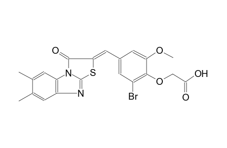 acetic acid, [2-bromo-4-[(Z)-(6,7-dimethyl-3-oxothiazolo[3,2-a]benzimidazol-2(3H)-ylidene)methyl]-6-methoxyphenoxy]-
