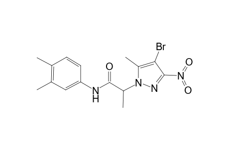 2-(4-bromanyl-5-methyl-3-nitro-pyrazol-1-yl)-N-(3,4-dimethylphenyl)propanamide