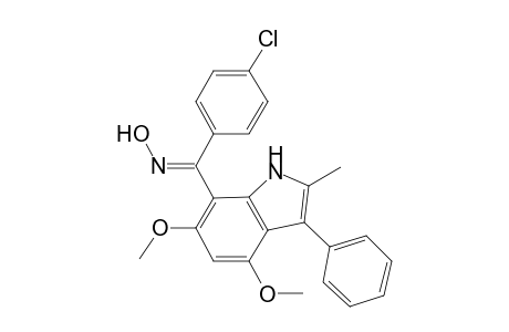 1-[4,6-Dimethoxy-2-methyl-3-phenylindol-7-yl]-1-[4-chlorophenyl]methanone oxime