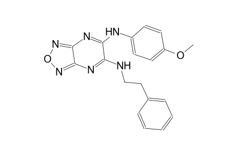 [1,2,5]oxadiazolo[3,4-b]pyrazine-5,6-diamine, N~5~-(4-methoxyphenyl)-N~6~-(2-phenylethyl)-