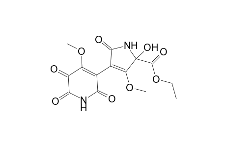 Ethyl 2-hydroxy-3-methoxy-4-(4-methoxy-2,5,6-trioxo-1,2,5,6-tetrahydropyridin-3-yl)-5-oxo-2,5-dihydro-1H-pyrrole-2-carboxylate