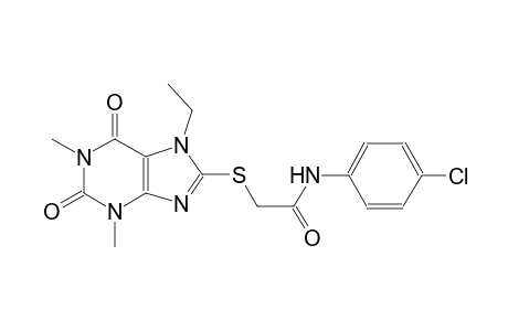 N-(4-chlorophenyl)-2-[(7-ethyl-1,3-dimethyl-2,6-dioxo-2,3,6,7-tetrahydro-1H-purin-8-yl)sulfanyl]acetamide