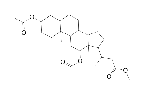 24-Norcholan-23-oic acid, 3,12-bis(acetyloxy)-, methyl ester, (3.alpha.,5.beta.,12.alpha.)-