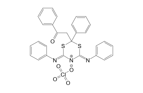 2-BENZOYLMETHYL-2-PHENYL-4,6-DI-(PHENYLIMINO)-5-H-1,3,5-DITHIAZINIUM_PERCHLORATE