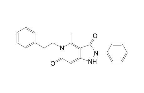 1H-Pyrazolo[4,3-c]pyridine-3,6(2H,5H)-dione, 4-methyl-2-phenyl-5-(2-phenylethyl)-