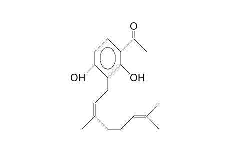 3'-(3,7-Dimethyl-2Z,6-octadienyl)-2',4'-dihydroxy-acetophenone