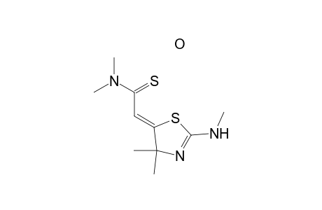 2-[4,4-dimethyl-2-methylamino-5(4H)-thiazolylidene]-N,N-dimethylthioacetamide-hydrate