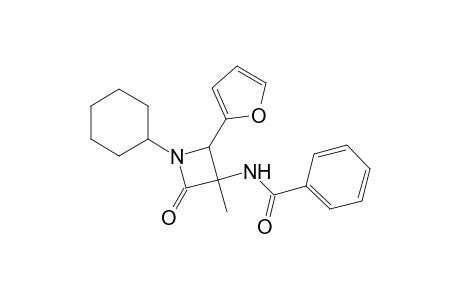 Benzamide, N-[1-cyclohexyl-2-(2-furanyl)-3-methyl-4-oxo-3-azetidinyl]-
