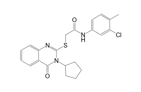acetamide, N-(3-chloro-4-methylphenyl)-2-[(3-cyclopentyl-3,4-dihydro-4-oxo-2-quinazolinyl)thio]-