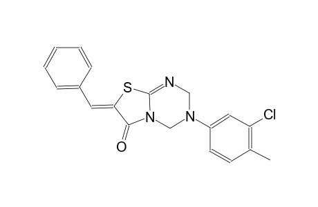 (7Z)-7-benzylidene-3-(3-chloro-4-methylphenyl)-3,4-dihydro-2H-[1,3]thiazolo[3,2-a][1,3,5]triazin-6(7H)-one