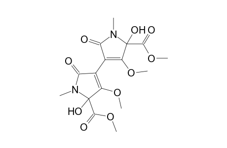 d,l-5-Dimethyl 2,2',5,5'-Tetrahydro-5,5'-dihydroxy-4,4'-dimethoxy-1,1'-dimethyl-2,2'-dioxo-1H,1'H-3,3'-bipyrrole-5,5'-dicarboxylate