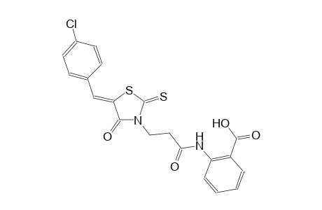 benzoic acid, 2-[[3-[(5Z)-5-[(4-chlorophenyl)methylene]-4-oxo-2-thioxothiazolidinyl]-1-oxopropyl]amino]-
