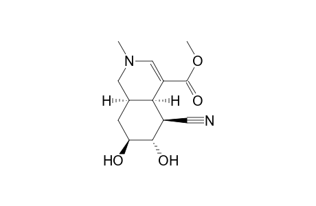 4-Isoquinolinecarboxylic acid, 5-cyano-1,2,4a,5,6,7,8,8a-octahydro-6,7-dihydroxy-2-methyl-, methyl ester, (4a.alpha.,5.beta.,6.alpha.,7.beta.,8a.alpha.)-(.+-.)-