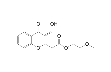 2-Methoxyethyl 3,4-dihydro-3-(hydroxymethylene)-4-oxo-2H-1-benzopyran-2-acetate