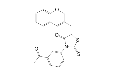 4-thiazolidinone, 3-(3-acetylphenyl)-5-(2H-1-benzopyran-3-ylmethylene)-2-thioxo-, (5E)-
